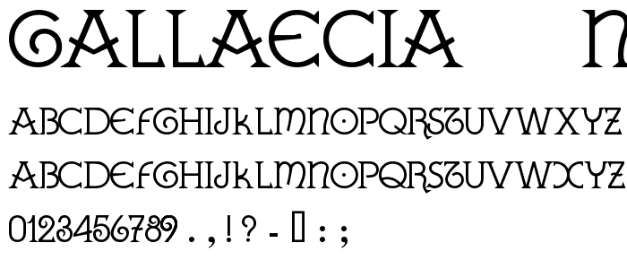 GALLAECIA     Normal font